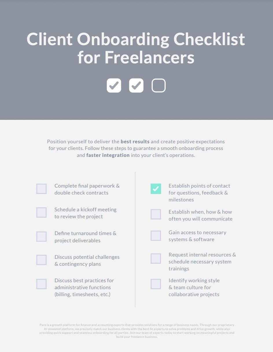 Client Onboarding Checklist