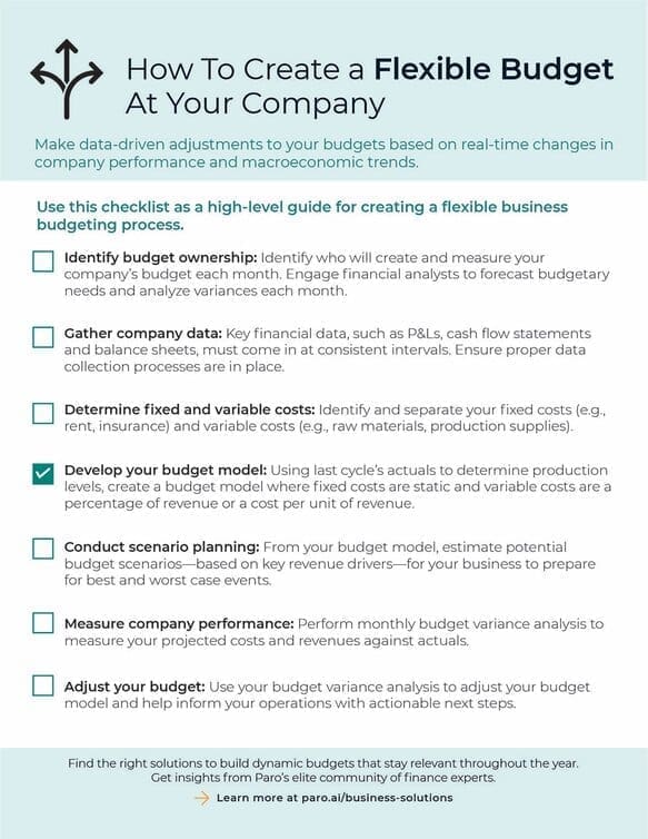 Flexible Budget Checklist