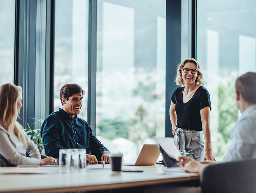 stock photo teamwork meeting tablet and business people in office workplace collaboration technology and 2251938325 2 4